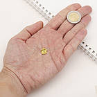 Підвіска Латунь, Квітка, Стійке Покриття Золото 18К, Розмір: 14х11х3мм, Отвір 1.5 мм, 1 шт, фото 5