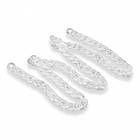 Ланцюг Акрилова Ручна Роботи, Плетіння Твіст, Імітація натурального Камня, Колір: Білий, Дзвено: 23.5x17x5мм, фото 2