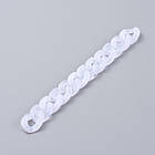 Ланцюг Акрилова Ручна Роботи, Плетіння Твіст, Імітація натурального Камня, Колір: Білий, Дзвено: 23.5x17x5мм, фото 3