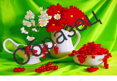 Схема Часткова для Вишивки А3, Бісером, Квіти та смородина, ТМ Рішельє, Арт. Н-124, 1 шт, фото 1