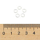 Срібло 925 Колічки Одинарні Відкриті, Розмір: 5х0.75 мм, Внутрішній Діаметр 3.5 мм, 5 шт, фото 4