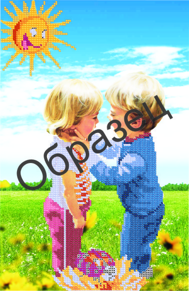 Схема Часткова для Вишивки А3, Бісером, Дітки, ТМ Рішельє, Арт. Н-69, 1 шт, фото 1