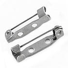 Основа під Брошка, Неіржавка сталь, Булавка, з 2 отворами, Розмір: 25~26x5x6мм, Пін: 0.8мм, 5 шт, фото 3