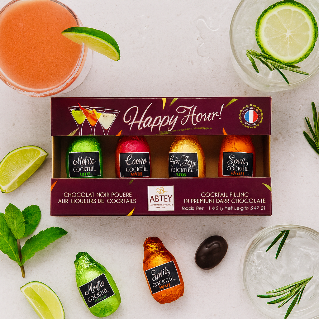 Шоколадні цукерки з алкоголем Abtey Happy Hour 155 гр. Франція, фото 1