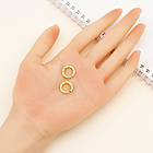 Застібка Кільце Пружинне Латунне, Стійке Позолотий 18К, 15х14.5х3мм, Внутрішній Діаметр 10.5 мм, фото 3