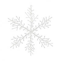 Від 20 шт. Прикраса "Сніжинка" біла 15см 12-151  купити дешево оптом в інтернет-магазині