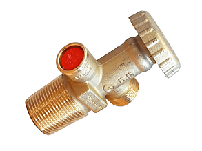 Вентиль пропановий із запобіжним клапаном ВБ-OMECA (П-0409) W27,8×25,3 / W21,8×1/14 LH