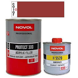 Акриловий ґрунт червоно-коричневий Novol Protect 300 MS 4:1 Red 1,0+0,25л