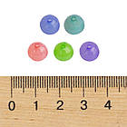 Набір Акрилові бусини Желе Круглі Гранні, Мікс, 8 мм, отвір 1.5 мм, приблизно 400 шт./пач, 1 набор, фото 2