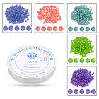 Набір Акрилові бусини Желе Круглі Гранні, Мікс, 8 мм, отвір 1.5 мм, приблизно 400 шт./пач, 1 набор, фото 5