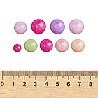 Набір Акрилові бусини Желе Круглі, Мікс, 6-12 мм, отвір 1.5-2 мм, 100 г/пач, 1 набор, фото 3