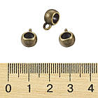 Бейл зі Сплава, Рондель, Колір: Бронза, Розмір: 8х5мм, Внутрішній Діаметр 5 мм, Отвір 2 мм, 20 шт, фото 5