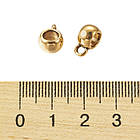 Бейл зі Сплава, Рондель, Колір: Античне Золото, Розмір: 8х5мм, Внутрішній Діаметр 5 мм, Отвір 2 мм, 20 шт, фото 3