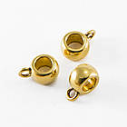 Бейл зі Сплава, Рондель, Колір: Античне Золото, Розмір: 8х5мм, Внутрішній Діаметр 5 мм, Отвір 2 мм, 20 шт, фото 5