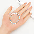 Конектор Овал, Сплав, Колір: Платина, Розмір: 62х48х2мм, Отвір 53х43мм, 2 шт, фото 2