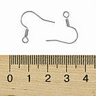 Швензи Гачок, Латунь, Колір: Платина, Розмір: 17мм, 50 шт, фото 4