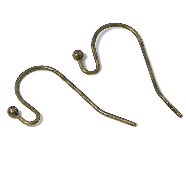 Швензи Гачок, Латунь, Бронза, 22х11мм, (50 шт.), фото 1