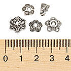 Конус Шапочки для Бусин Мікс, Античне Срібло, 5~30x3~12 мм, Отвір 1~2.5 мм, приблизно 38 шт./20г, фото 4