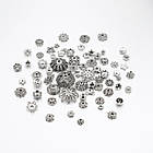 Конус Шапочки для Бусин Мікс, Античне Срібло, 5~30x3~12 мм, Отвір 1~2.5 мм, приблизно 38 шт./20г, фото 9