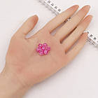 Бусини Акрил Біте Скло, імітація, Круглі, Колір: Рожевий, Діаметр: 8 мм, Отвір 2 мм, приблизно 90 шт./25г, фото 5