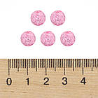 Бусини Акрил Біте Скло, імітація, Круглі, Колір: Рожевий, Діаметр: 8 мм, Отвір 2 мм, приблизно 90 шт./25г, фото 6