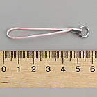 Шнур із петлею Нейлон і Латунь, для Брелків, мобільних, Прикрасень та ін., Колір: Рожевий, Довжина 60 мм, Кільце 8 мм, фото 4