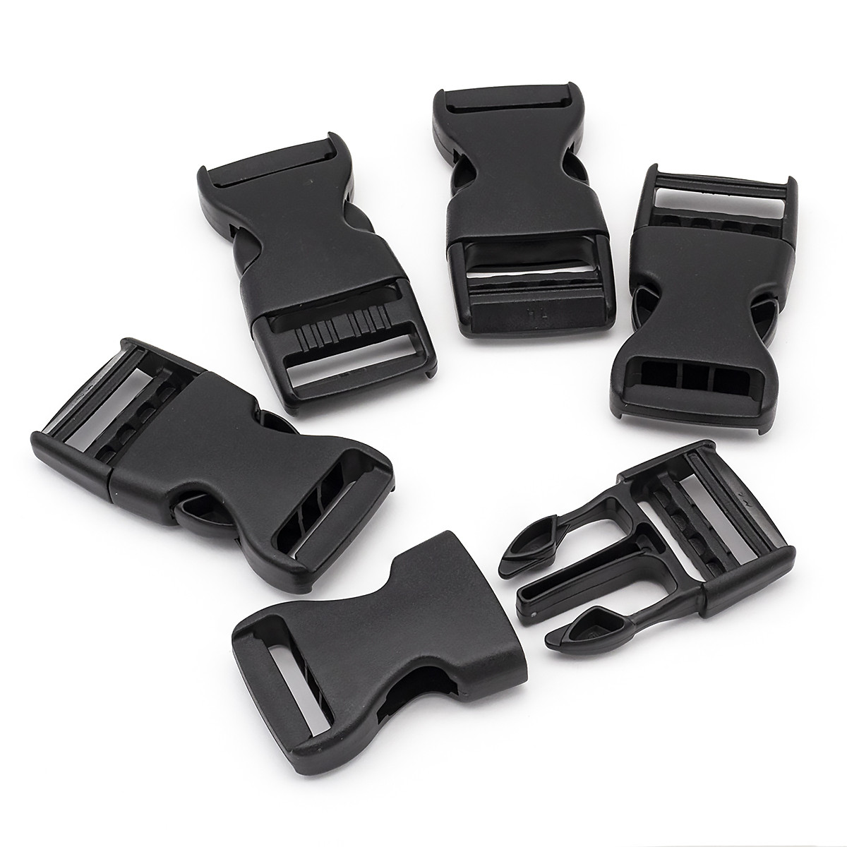 Застібка Фастекс, Пластик, Колір: Чорний, Розмір: 65x32x12 мм, Отвір 4х25мм, 5 шт, фото 1