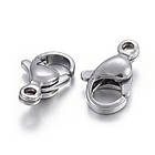 Застібка Карабін-Лобстер, Неіржавка сталь, Розмір: 11х7х3.5мм, Отвір 1,4 мм, 10 шт, фото 4