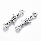 Конектор Морський Узел, Сплав, Колір: Античне Срібло, Розмір: 33.5х10x4мм, Отвір 3.5х2мм, приблизно 25 шт./50г, фото 2