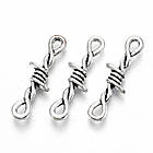 Конектор Морський Узел, Сплав, Колір: Античне Срібло, Розмір: 33.5х10x4мм, Отвір 3.5х2мм, приблизно 25 шт./50г, фото 5