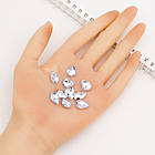 Акрилові стрази — Кабошони, Рівноли, Крапля, Грані, Колір: Безбарвний, Розмір: 14х10х4мм, 50 шт, фото 4