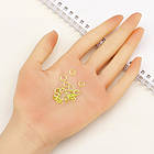 Колечки одинарні, Алюміній, Колір: Жовто-зелений, Розмір: 6x0.8мм, Внутрішній Діаметр 5 мм, приблизно 860 шт./20г, фото 3