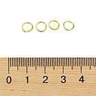 Колечки одинарні, Алюміній, Колір: Жовто-зелений, Розмір: 6x0.8мм, Внутрішній Діаметр 5 мм, приблизно 860 шт./20г, фото 4