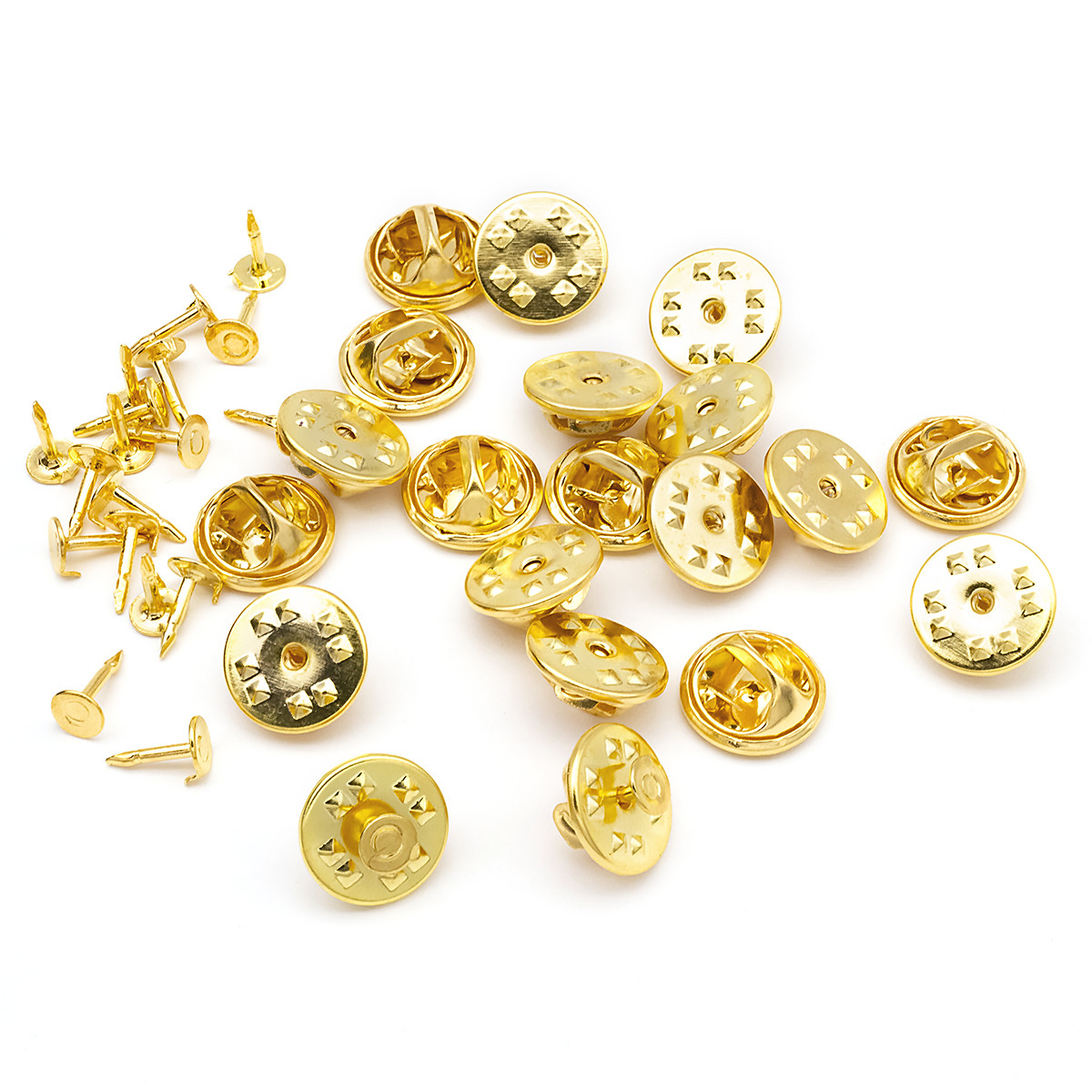 Основа для Значка з Платформою та кріпленням, Цинга-Метелик, Діаметром 4,5 мм, Кріпленням 12 мм, (20 шт.), фото 1