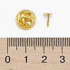 Основа для Значка з Платформою та кріпленням, Цинга-Метелик, Діаметром 4,5 мм, Кріпленням 12 мм, (20 шт.), фото 2