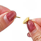 Основа для Значка з Платформою та кріпленням, Цинга-Метелик, Діаметром 4,5 мм, Кріпленням 12 мм, (20 шт.), фото 3