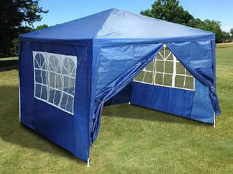 Садовий павільйон намет розмір 3x3 м Avko Garden (4 стінки) колір синій