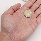 Срібло 925 Колічки Одинарні Відкриті, Колір: Золото, Розмір: 6х0.5мм, Внутрішній Діаметр 5 мм, 4 шт, фото 4