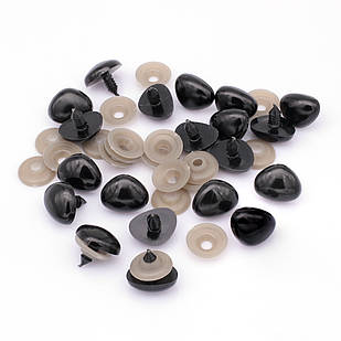 Носик для Іграшок, Трикутний, Чорний, Довжина: 19 мм, Ширина: 24 мм, Пін: 5-6 мм (20 шт.)