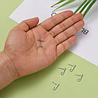 Срібло 925 Основи для Пусет, з Петелькою, Колір: Платина, Розмір: Довжина: 14 мм, Ширина 2 мм, Товщина 1.5 мм, Пін, фото 2