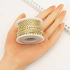 Ланцюг зі стразами Латунь, у Котушках по 9 м, Без Покриття, Колір Страз: Кристал, Ширина 2.6 мм, 1 катушка, фото 3