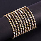 Ланцюг зі стразами Латунь, у Котушках по 9 м, Без Покриття, Колір Страз: Кристал, Ширина 3.5 мм, 1 катушка, фото 2