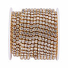 Ланцюг зі стразами Латунь, у Котушках по 9 м, Без Покриття, Колір Страз: Кристал, Ширина 3.5 мм, 1 катушка, фото 5