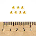 Бусини Еко Латунь, Круглі, Покриття Золото 18К, Колір: Золото, Розмір: 4 мм, Отвір 2 мм, 10 шт, фото 4