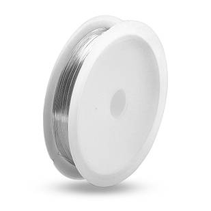 Мідна дріт 0.5 мм/8 м, Колір: Платина, Товщина 0.5 мм, 8 м/котушка, 1 катушка