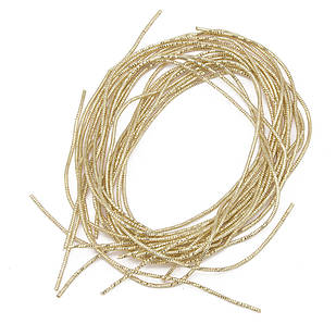 Канатель Трунцал 4 грані, Колір: Світле Золото, Відрізки не менш ніж 8 см, Діаметр 1 мм, приблизно 2.7 м/10г