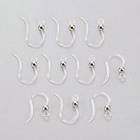 Швензи Гачки для Сережок, Екологічний Пластик із Кулькою з неіржавкої сталі, Розмір: 15.5х8х0.7мм, 10 шт, фото 2