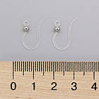 Швензи Гачки для Сережок, Екологічний Пластик із Кулькою з неіржавкої сталі, Розмір: 15.5х8х0.7мм, 10 шт, фото 5