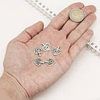 Кулон Підвіска Серце Металевий сплав, Античне Срібло, 18х15х2мм, Отвір 2х4мм, 20 шт, фото 2