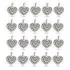 Кулон Підвіска Серце Металевий сплав, Античне Срібло, 18х15х2мм, Отвір 2х4мм, 20 шт, фото 4